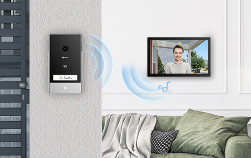 This home video doorbell by EZVIZ has human motion detection